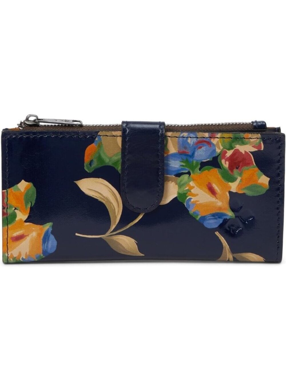 Patricia Nash Nazari Leather Le Fleur Blue Continental Bi Fold Wallet